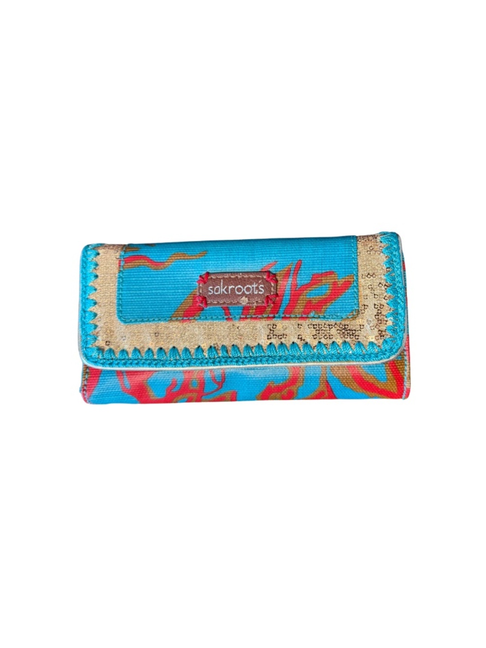 Sakroots Colorful Trifold Wallet Artist Circle Peace Design